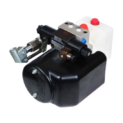 China Factory Direct 24V DC 1.6kw Double-Acting Hydraulic Power Pack with Manual Hydraulic Pump for Trailer and Dump Truck