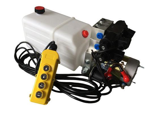 Double Acting Hydraulic Cylinder Hyd Power Unit With 2 Station CETOP 03 Solenoid Valves