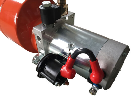 Orange 6L Steel Tank DC Compact Hydraulic Power Unit for Dump Trailer