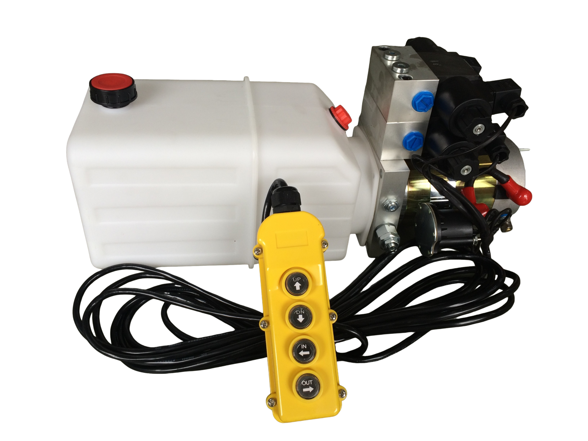 Double Acting Hydraulic Cylinder Hyd Power Unit With 2 Station CETOP 03 Solenoid Valves