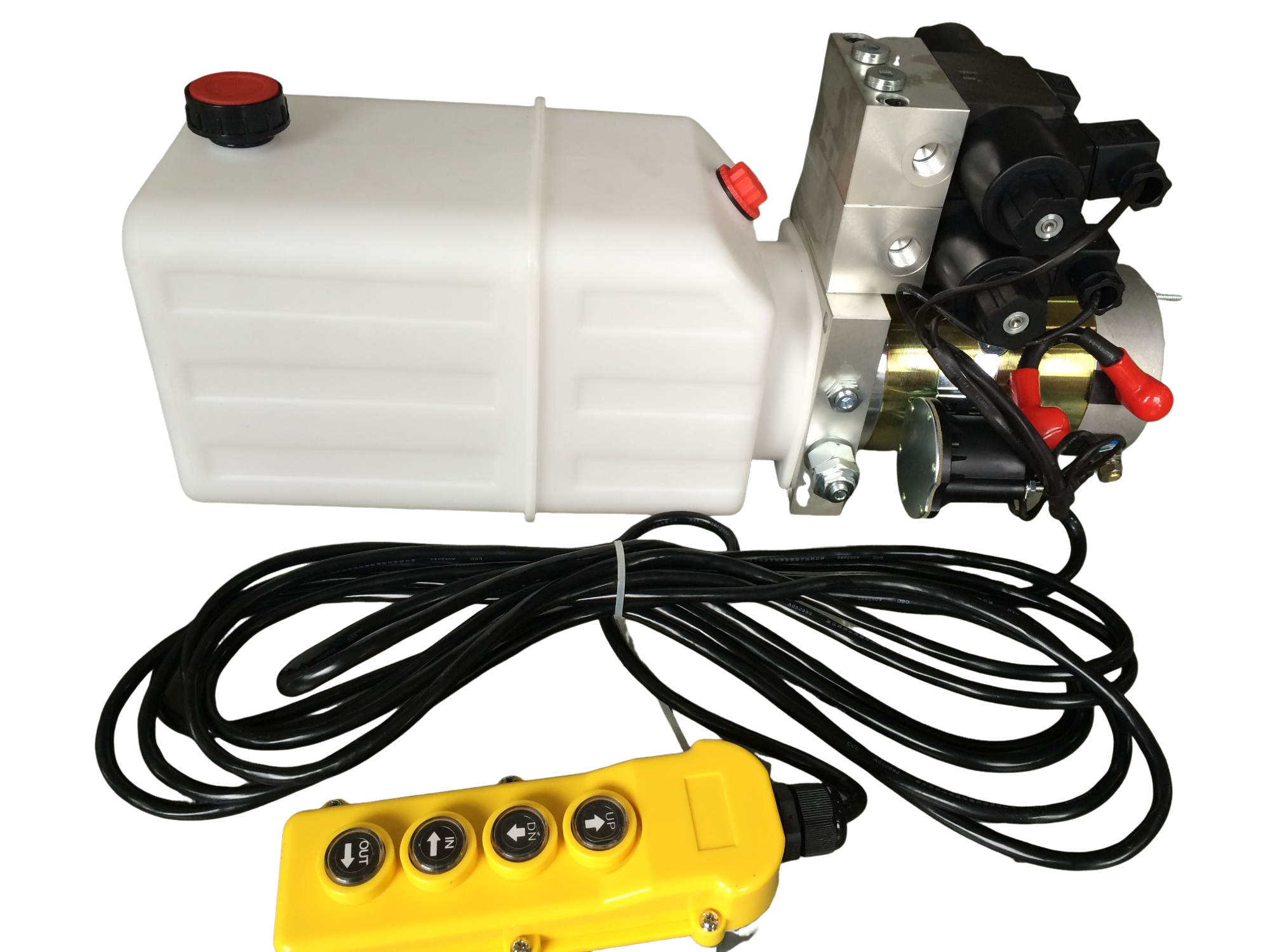 Double Acting Hydraulic Cylinder Hyd Power Unit With 2 Station CETOP 03 Solenoid Valves