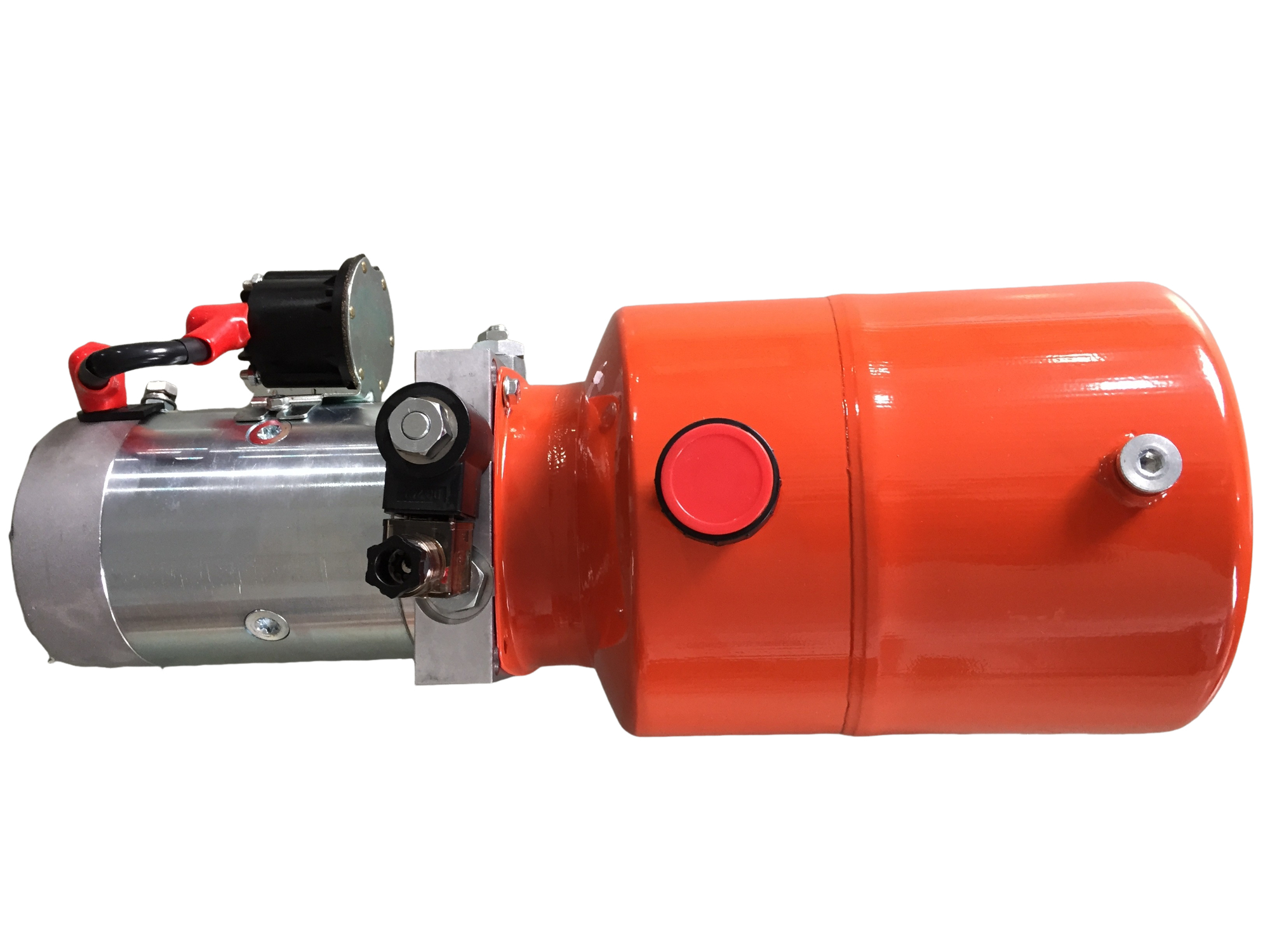 Orange 6L Steel Tank DC Compact Hydraulic Power Unit for Dump Trailer