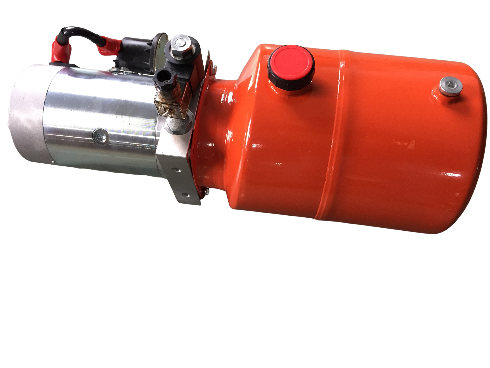 Orange 6L Steel Tank DC Compact Hydraulic Power Unit for Dump Trailer
