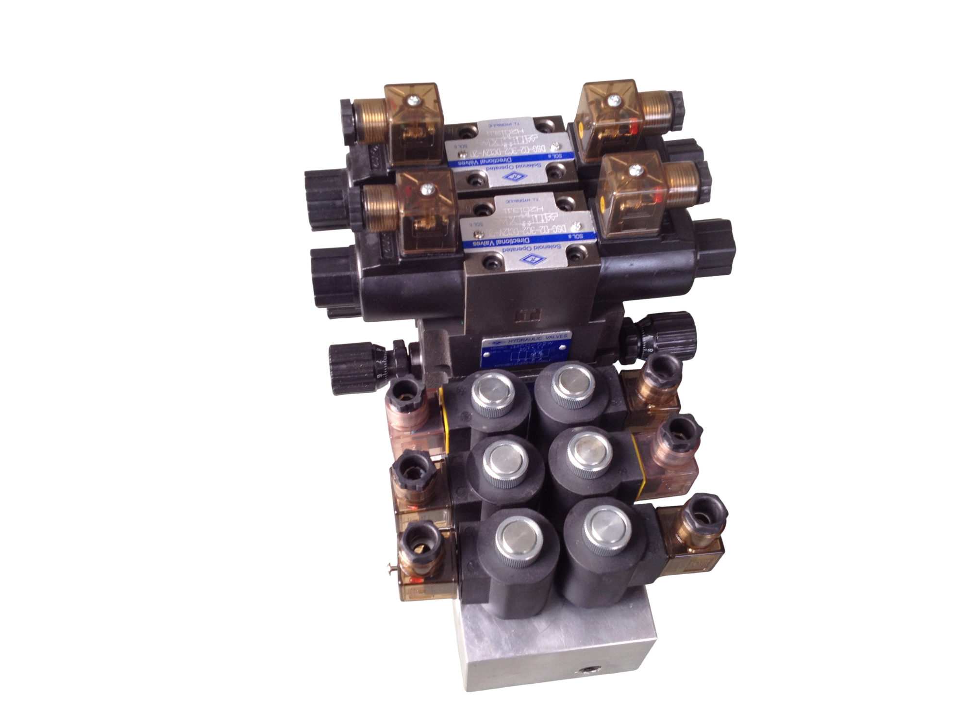 G3/8 Hydraulic Flow Control Valve System , 210 Bar Hydraulic Stack Valves