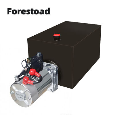 フォレストード 10 クォート 水力発電機 単効 12V / DC 水力ポンプ ダンプ トレーラー 自動車 リフティング, SAE#6 コンネクタ,2 GPM 流量, 3200 PSI マックス リリーフ 圧力, メタル 貯蔵庫 2.5 ガル